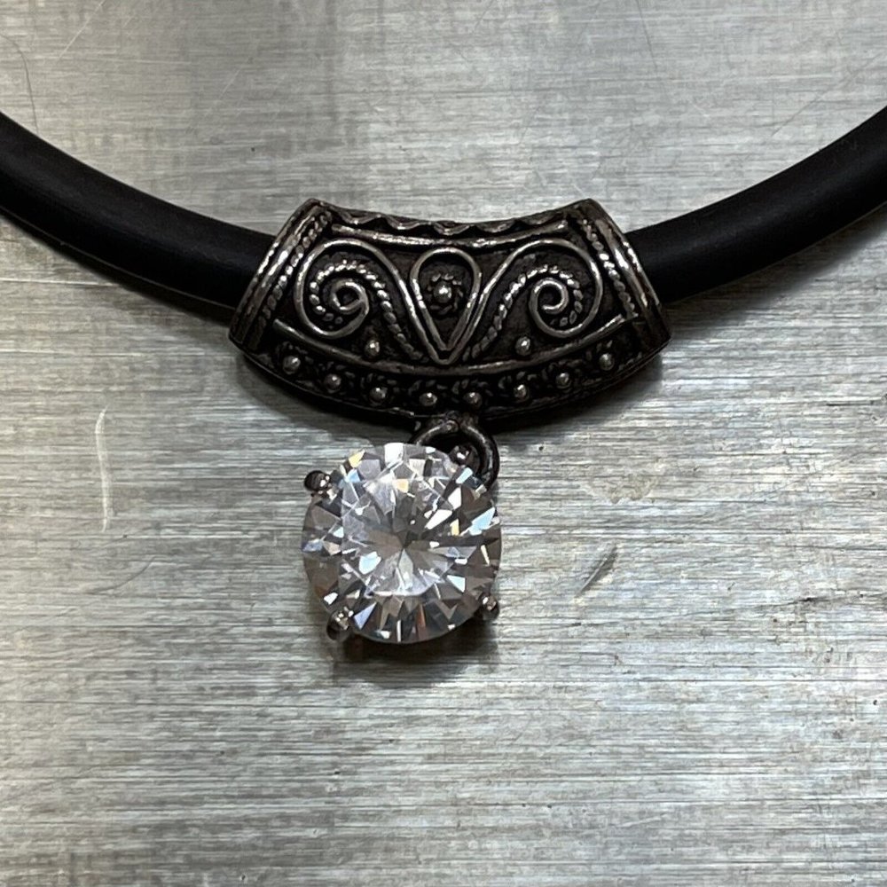 Necklace Choker‎ Faux Diamond Pendant Hippie Boho Jewelry Costume Fashion